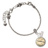 Silver Plated Domed Music - Clarinet - Silver Plated Twist Rope Bead Charm Dangle with Mini Year 2026 on a large hole bead bracelet Jewelry Ideas and Examples