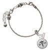 Silver Plated Domed Black DO - Silver Plated Twist Rope Bead Charm Dangle with Mini Year 2026 on a large hole bead bracelet Jewelry Ideas and Examples