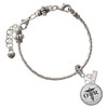 Silver Plated Domed Black OTR - Silver Plated Twist Rope Bead Charm Dangle with Mini Year 2026 on a large hole bead bracelet Jewelry Ideas and Examples