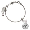 Silver Plated Domed Black RVT - Silver Plated Twist Rope Bead Charm Dangle with Mini Year 2026 on a large hole bead bracelet Jewelry Ideas and Examples