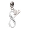 Silver Plated Joshua 1:9 Infinity Sign - Silver Plated Twist Rope Bead Charm Dangle with Mini Year 2026: Year to Remember Jewelry Gift - Celebrations