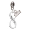 Silver Plated Philippians 4:13 Infinity Sign - Silver Plated Twist Rope Bead Charm Dangle with Mini Year 2026: Year to Remember Jewelry Gift - Celebrations