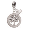Stainless Steel Mighty Oak Tree of Life - Silver Plated Twist Rope Bead Charm Dangle with Mini Year 2026: Year to Remember Jewelry Gift - Celebrations