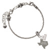 Stainless Steel Texas Raised Texas - Silver Plated Twist Rope Bead Charm Dangle with Mini Year 2026 on a large hole bead bracelet Jewelry Ideas and Examples