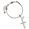 Stainless Steel Jeremiah 29:11 - I Have Plans for You Engraved Cross - Silver Plated Twist Rope Bead Charm Dangle with Mini Year 2026 on a large hole bead bracelet Jewelry Ideas and Examples