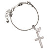 Stainless Steel Philippians 4:13 - I Can Do All Things Engraved Cross - Silver Plated Twist Rope Bead Charm Dangle with Mini Year 2026 on a large hole bead bracelet Jewelry Ideas and Examples
