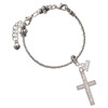 Stainless Steel Proverbs 3:15 - She is Precious Engraved Cross - Silver Plated Twist Rope Bead Charm Dangle with Mini Year 2026 on a large hole bead bracelet Jewelry Ideas and Examples