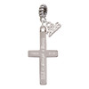 Stainless Steel Proverbs 31:25 - She is Clothed Engraved Cross - Silver Plated Twist Rope Bead Charm Dangle with Mini Year 2026: Year to Remember Jewelry Gift - Celebrations