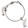 Silver Plated 3-D Fire Engine - Silver Plated Twist Rope Bead Charm Dangle with Mini Year 2026 on a large hole bead bracelet Jewelry Ideas and Examples