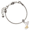 Two-tone Squirrel in Heart - Silver Plated Twist Rope Bead Charm Dangle with Mini Year 2026 on a large hole bead bracelet Jewelry Ideas and Examples