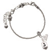 Silver Plated 3-D Dreidel - Silver Plated Twist Rope Bead Charm Dangle with Mini Year 2026 on a large hole bead bracelet Jewelry Ideas and Examples
