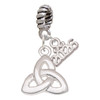 Silver Plated Celtic Trinity Knot - Silver Plated Twist Rope Bead Charm Dangle with Mini Year 2026: Year to Remember Jewelry Gift - Celebrations