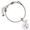 Silver Plated Domed Stay Magical Unicorn - Silver Plated Twist Rope Bead Charm Dangle with Mini Year 2026 on a large hole bead bracelet Jewelry Ideas and Examples