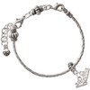 Silver Plated Mini Year 2025 - Silver Plated Twist Rope Bead Charm Dangle with Mini Year 2026 on a large hole bead bracelet Jewelry Ideas and Examples