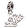 Silver Plated Mini Year 2026 - Silver Plated Twist Rope Bead Charm Dangle with Mini Year 2026: Year to Remember Jewelry Gift - Celebrations
