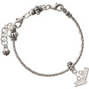 Silver Plated Mini Year 2026 - Silver Plated Twist Rope Bead Charm Dangle with Mini Year 2026 on a large hole bead bracelet Jewelry Ideas and Examples