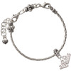 Silver Plated Mini Year 2027 - Silver Plated Twist Rope Bead Charm Dangle with Mini Year 2026 on a large hole bead bracelet Jewelry Ideas and Examples