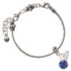 10mm Blue Crystal Drop - Silver Plated Twist Rope Bead Charm Dangle with Mini Year 2026 on a large hole bead bracelet Jewelry Ideas and Examples