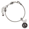 Silver Plated Nurse Caduceus Seal - RN - Silver Plated Twist Rope Bead Charm Dangle with Mini Year 2026 on a large hole bead bracelet Jewelry Ideas and Examples