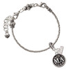 Silver Plated Medical Assistant Caduceus Seal - MA - Silver Plated Twist Rope Bead Charm Dangle with Mini Year 2026 on a large hole bead bracelet Jewelry Ideas and Examples
