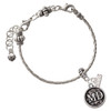 Silver Plated Doctor Caduceus Seal - MD - Silver Plated Twist Rope Bead Charm Dangle with Mini Year 2026 on a large hole bead bracelet Jewelry Ideas and Examples