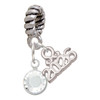 Crystal Clear Channel Drop - Silver Plated Twist Rope Bead Charm Dangle with Mini Year 2026: Year to Remember Jewelry Gift - Celebrations