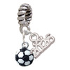 Resin Soccer ball - Silver Plated Twist Rope Bead Charm Dangle with Mini Year 2026: Year to Remember Jewelry Gift - Celebrations
