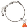 Resin Funny Boo! Pumpkin - Silver Plated Twist Rope Bead Charm Dangle with Mini Year 2026 on a large hole bead bracelet Jewelry Ideas and Examples