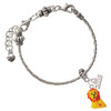 Resin Yellow Lion - Silver Plated Twist Rope Bead Charm Dangle with Mini Year 2026 on a large hole bead bracelet Jewelry Ideas and Examples