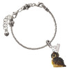 Resin Sitting Owl - Silver Plated Twist Rope Bead Charm Dangle with Mini Year 2026 on a large hole bead bracelet Jewelry Ideas and Examples