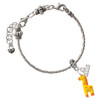 Resin Yellow Geronimo the Giraffe - Silver Plated Twist Rope Bead Charm Dangle with Mini Year 2026 on a large hole bead bracelet Jewelry Ideas and Examples