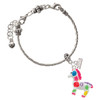 Resin Bright Paint Pony - Silver Plated Twist Rope Bead Charm Dangle with Mini Year 2026 on a large hole bead bracelet Jewelry Ideas and Examples