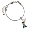 Resin Panda Bear Graduate - Silver Plated Twist Rope Bead Charm Dangle with Mini Year 2026 on a large hole bead bracelet Jewelry Ideas and Examples