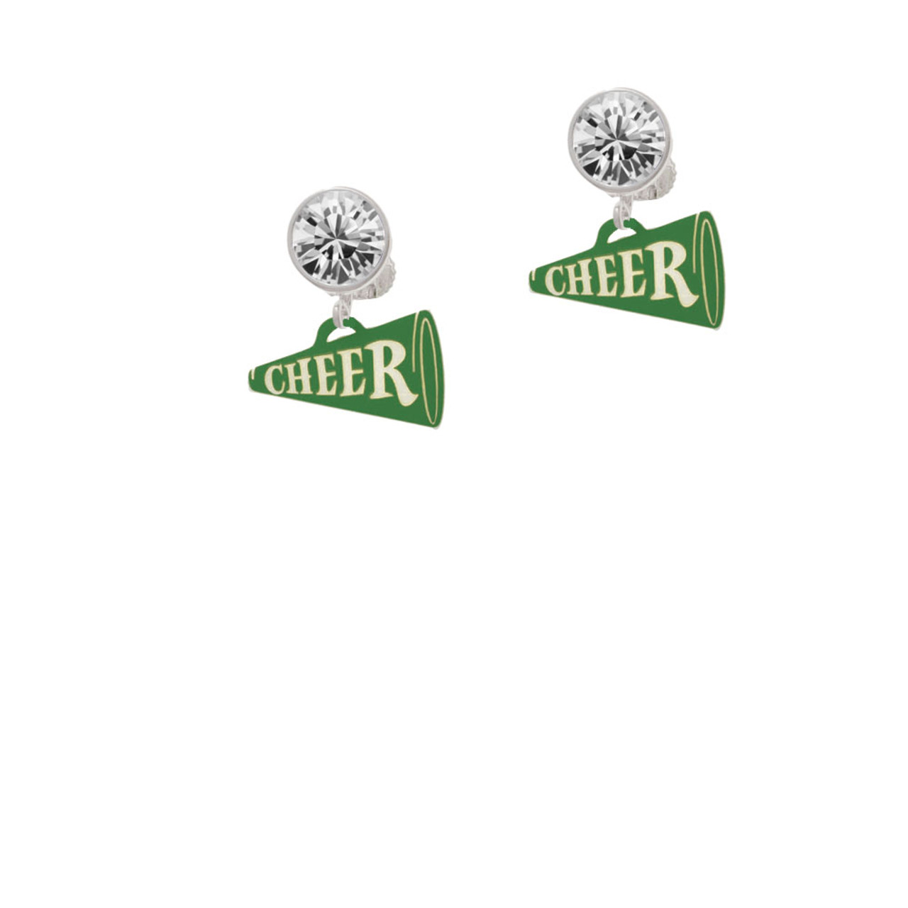 Glitter Cheer Megaphone Drop Earrings