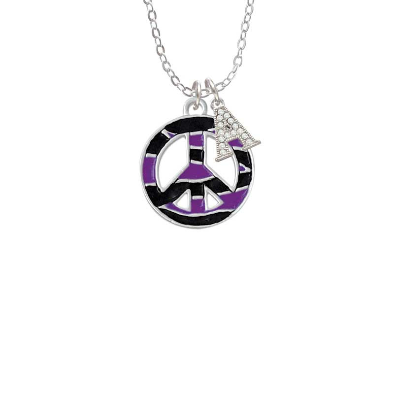 Large Purple Tiger Print Peace Sign 