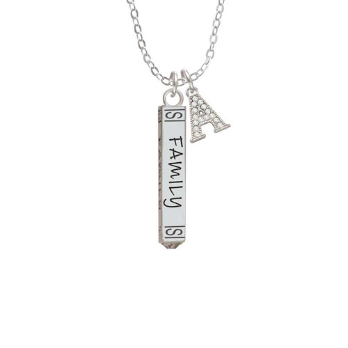 Family Bar Crystal Initial - Sophia Necklace