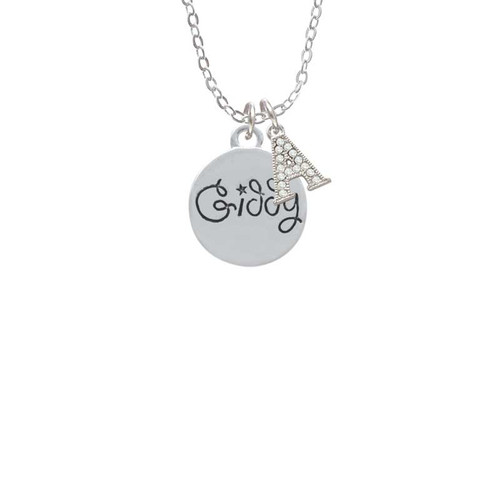 Giddy Circle Crystal Initial - Sophia Necklace