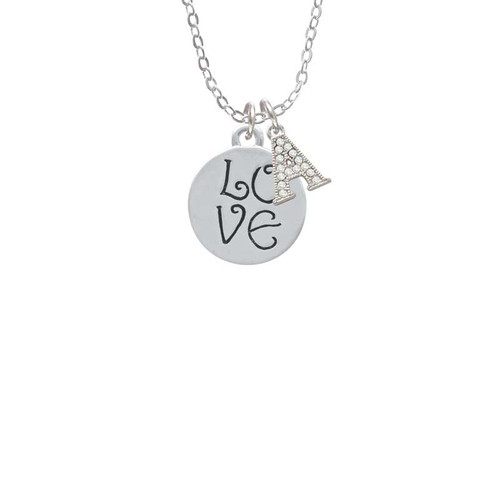 Love Circle Crystal Initial - Sophia Necklace