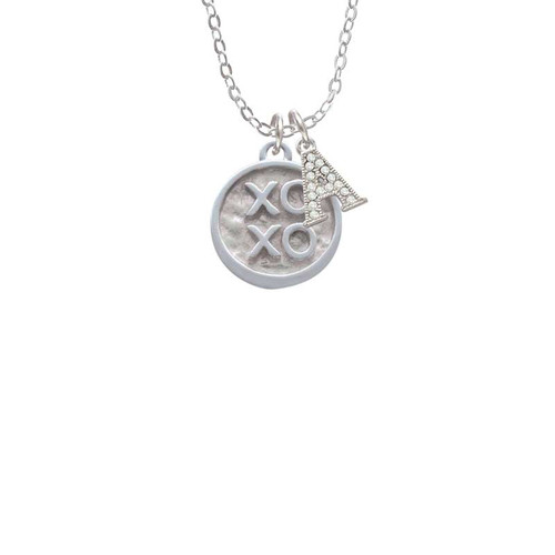 XOXO - Round Seal Crystal Initial - Sophia Necklace