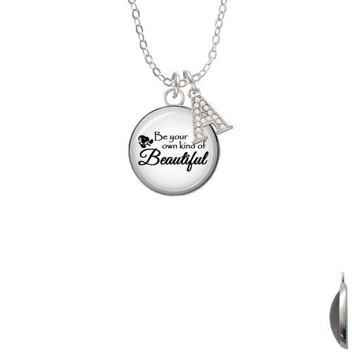 Domed Be Your Own Beautiful Crystal Initial - Sophia Necklace