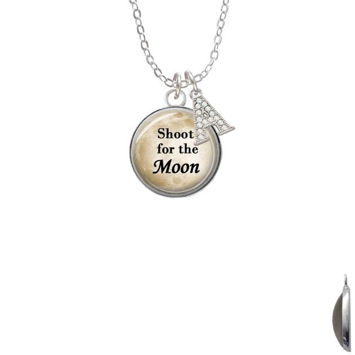 Domed Shoot for the Moon Crystal Initial - Sophia Necklace