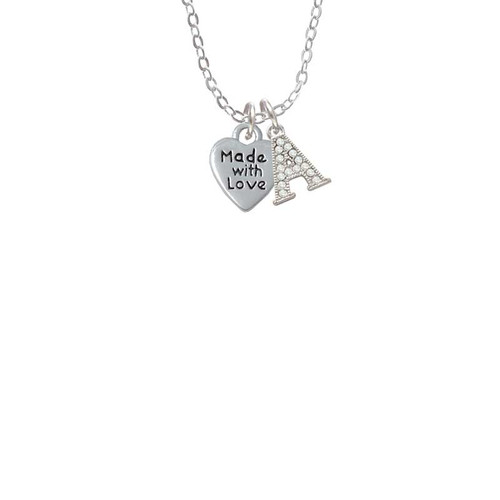 Mini Heart with ''Made with Love'' Crystal Initial - Sophia Necklace