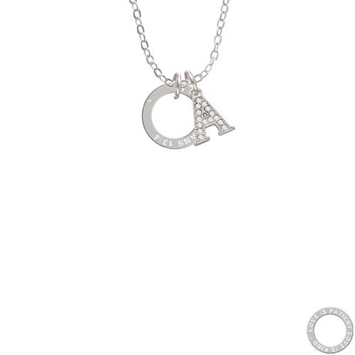 Corinthians 13:4 Eternity Ring Crystal Initial - Sophia Necklace