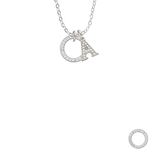 Joshua 1:9 Eternity Ring Crystal Initial - Sophia Necklace