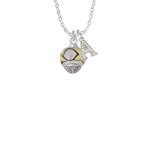XOXO Two Tone Spinner Crystal Initial - Sophia Necklace
