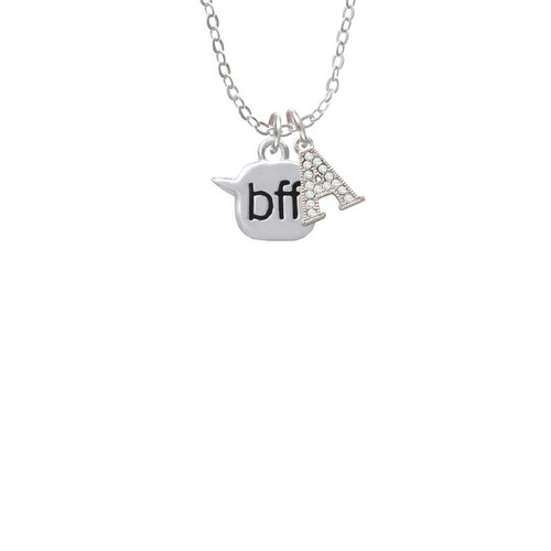 Text Chat - bff - Best Friends Forever - Crystal Initial - Sophia Necklace