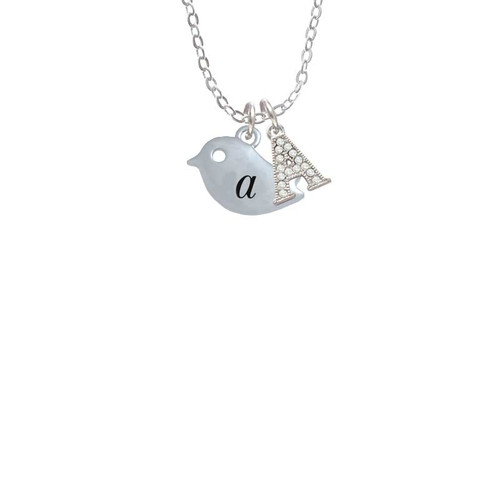 Little Bird Initial - A - Crystal Initial - Sophia Necklace
