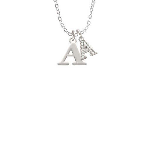 Large Greek Letter - Alpha - Crystal Initial - Sophia Necklace