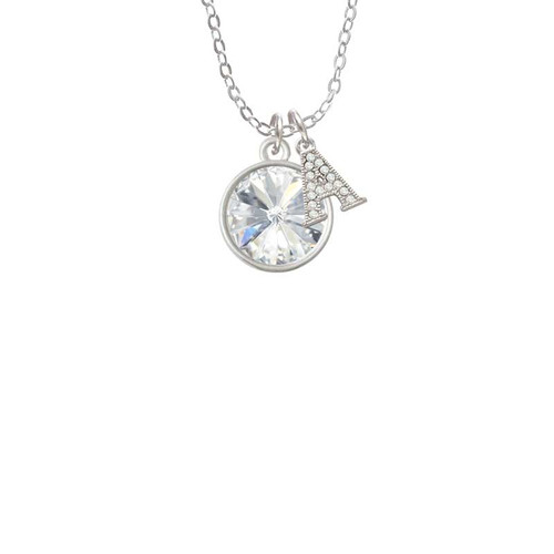 12mm Crystal Rivoli - Clear Crystal Initial - Sophia Necklace