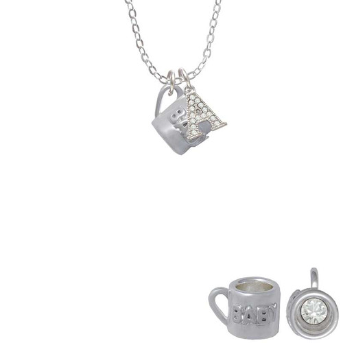Baby Cup with Crystal Crystal Initial - Sophia Necklace